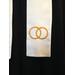 Simple wedding officiant stole, white clergy stole, celebrant gift, officiant gift, portable clergy stole, ceremony wedding stole