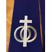 Wedding officiant clergy stole, royal blue officiant stole, celebrant gift, unique clergy stole, ceremony celebrant accessory