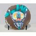 Peacock Spider Agate Slice Painting