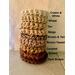 Handmade reusable scrubbers in earth tones are mold and mildew resistant and machine washable. https://goimagine.com/memorablecrafts/