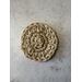 Handmade reusable scrubbers in wheat are mold and mildew resistant and machine washable. https://goimagine.com/memorablecrafts/