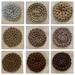 Handmade reusable scrubbers in earth tones are mold and mildew resistant and machine washable. https://goimagine.com/memorablecrafts/