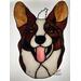 Brindle and White Cardigan Corgi.