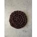 Machine washable dark brown all purpose scrubbies are handmade in USA and mold and mildew resistant. https://goimagine.com/memorablecrafts/