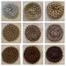 Handmade reusable scrubbers in brown tones are mold and mildew resistant and machine washable. https://goimagine.com/memorablecrafts/