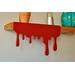 Blood splatter shelf accent, Horror decor shelf sitter, Spooky Season Decor, Accessory for Bookshelf, Display Shelf, or Mantel, Gothic Decor