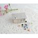 Miniature Silver Trinket Box with choices of gemstones for the lid