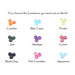 Pictures of various gemstones to be set on the lid of the trinket box