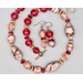 Necklace set | Vintage pink, peach, rose, beige glass beads — Japanese Cherry Brand, Czech givre, Venetian seed beads