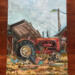 Farm Tractor Original Chris Wakefield Oil Painting on Canvas "Gem"