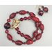 Necklace set | Vivid red mid-century Czech and Japanese glass beads