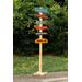 Full size customizable Horror Decor Directional Signs with Post and stand outdoor Halloween decoration with six horror destination signs