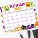 School Themed September 2024 Printable Calendar