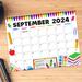 Back to School September 2024 Printable Calendar