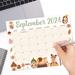 Fall Animals Theme Printable Calendar September 2024