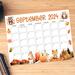 Printable September 2024 Calendar with Fall Animals