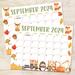 September 2024 Calendar Featuring Fall Animals