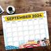 Festive Labor Day September 2024 Printable Calendar