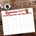 September 2024 Calendar with Minimalist Retro Design