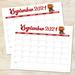 September 2024 Calendar with Minimalist Retro Design