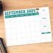 Retro Design Minimalist Theme Printable Calendar September 2024
