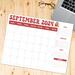 Vintage and Simple Minimalist Calendar September 2024