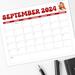 Retro and Minimalist Design Calendar September 2024