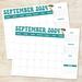 Retro Design Minimalist Theme Printable Calendar September 2024