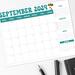 Retro Design Minimalist Theme Printable Calendar September 2024