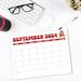 Retro and Minimalist Design Calendar September 2024