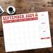 Vintage and Simple Minimalist Calendar September 2024