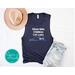 Women's Rights Vote Blue Shirt - Miserable Childless Cat Woman, Feminist Shirt for Women's Rights Muscle Tank Top