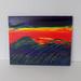 Rainbow Sunset abstract acrylic on canvas painting by RainbowMaille