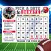 Football Season Donation Tracker Calendar