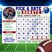 Editable Football Fundraising Calendar Template