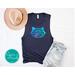 Women's Rights Vote Blue Shirt - I Support Childless Cat Ladies, Feminist Shirt for Women's Rights Muscle Tank Top