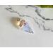 Opalite and Copper Wire Wrapped Arrowhead Pendant