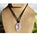 Opalite and Copper Wire Wrapped Arrowhead Pendant on Bust