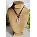 Opalite and Copper Wire Wrapped Arrowhead Pendant on Bust