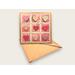 A greeting card made with kraft paper that has 9 hearts in a tic tac toe outline