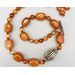 Necklace set | Carnelian planed nuggets, sparkling faceted rounds, sterling silver focal bead, Bali silver spacers and toggle clasp