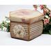 a floral and striped vintage ephemera decoupage wood box