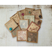 A set of 12 Blank Vintage ephemera mini note cards.