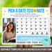 Church Charity Fundraising Calendar Printable