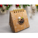 A countdown to christmas advent flip calendar made with christmas kraft paper
