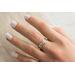 Sterling silver and cubic zirconia birthstone stacking rings.