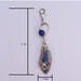 Clear and Blue Agate Keychain