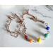 Copper Necklace with Rainbow Chakra Beads
