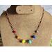 Copper Necklace with Rainbow Chakra Beads on Bust