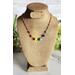 Copper Necklace with Rainbow Chakra Beads on Bust